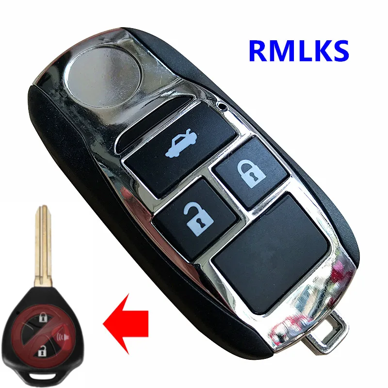 New Replacement Modified Folding Flip Remote Key Shell For Toyota Camry Yaris 2 3 4 Buttons Case TOY43 Blade | Автомобили и
