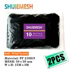 Сетка для защиты от птиц, 15x3 м, 50 мм, сеть против сов ПП, 210D3, 2 шт.