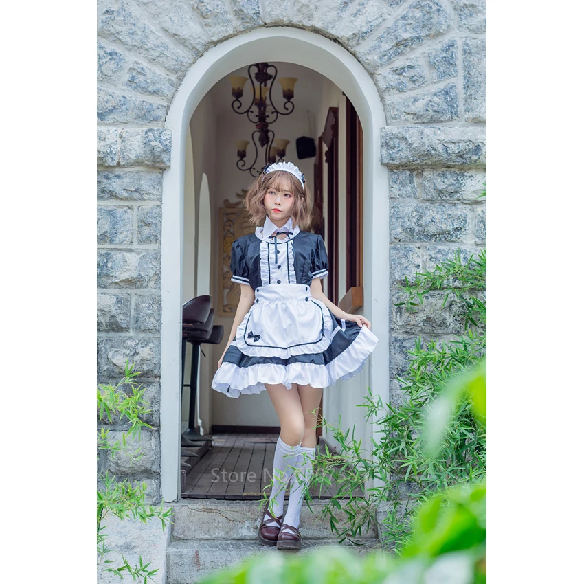 Женский костюм милой горничной карнавальный аниме униформа кафе для вечерние