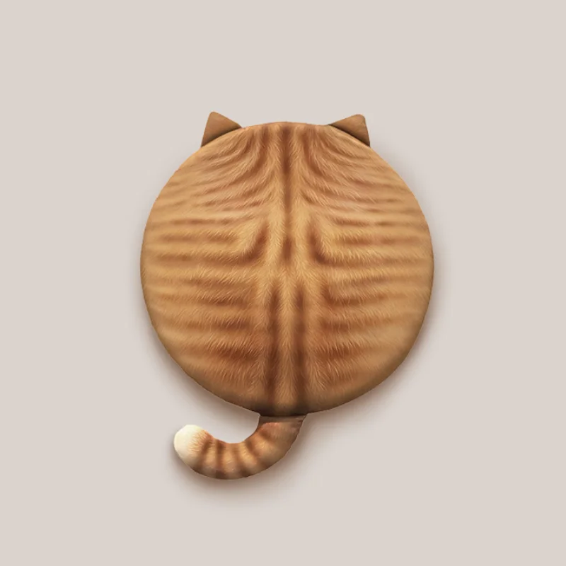 

Милая мультяшная подушка, мягкая офисная подушка для кота, диван на пене с эффектом памяти, декоративная креативная круглая подушка для сид...