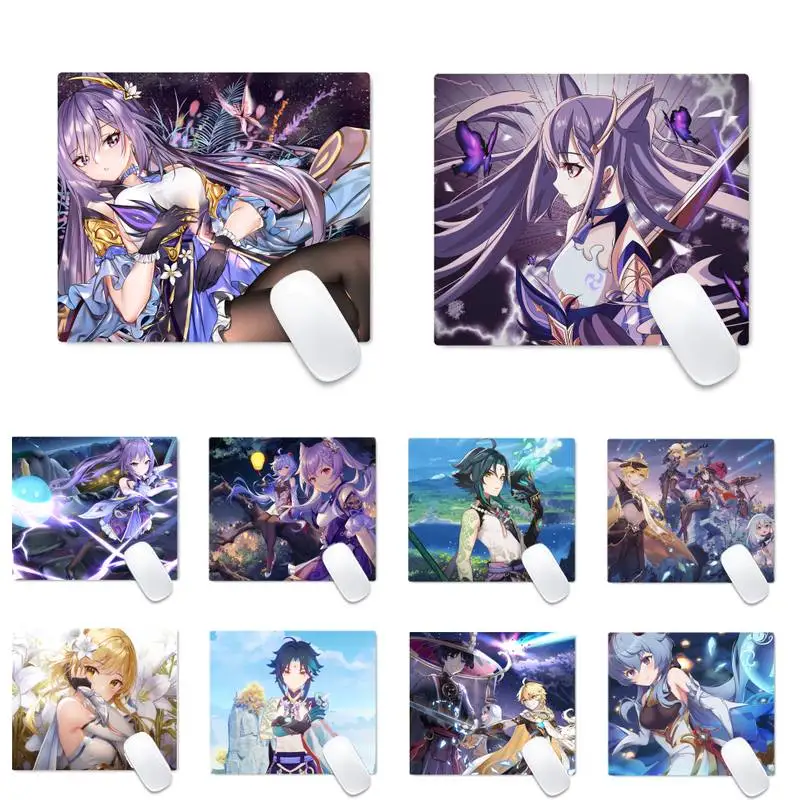 

Красивый коврик genshin impact для мышки в стиле аниме Нескользящая подушка квадратной толщины 2 мм