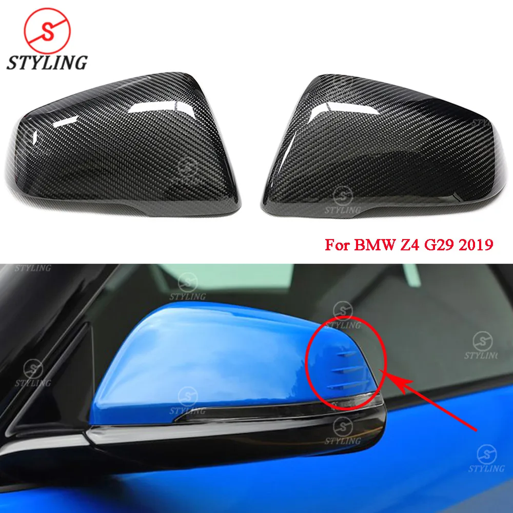 

G29 Carbon Fiber Car Mirror Cover For BMW Z Series Z4 G29 side Rear view Mirror Case Replacement glossy black 2019