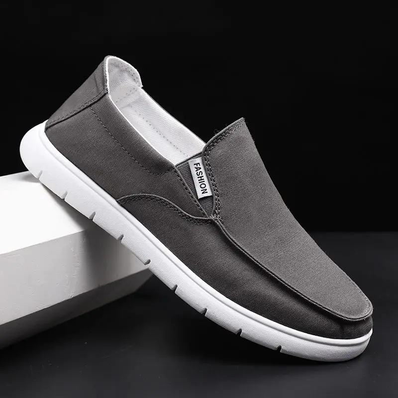 

Canvas Shoes for Men's Fashionable Breathable All-Matching Slip-on Loafers Casual Light Deodorant Cloth Men's shoesg54