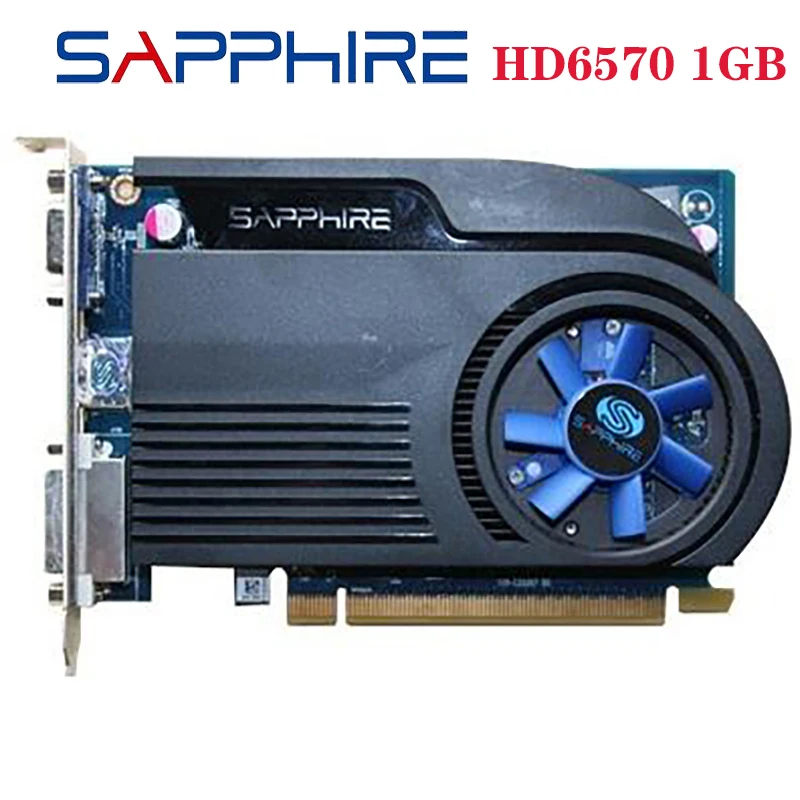 Б/у SAPPHIRE видеокарты HD6570 1 ГБ GDDR3 AMD графическая карта GPU Radeon HD 6570 офисный компьютер