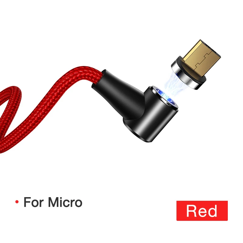 CAFELE QC3.0 Магнитный USB кабель для синхронизации данных зарядный кабель для iPhone huawei samsung 3A Быстрая зарядка usb type C Micro кабель - Цвет: Red for Micro