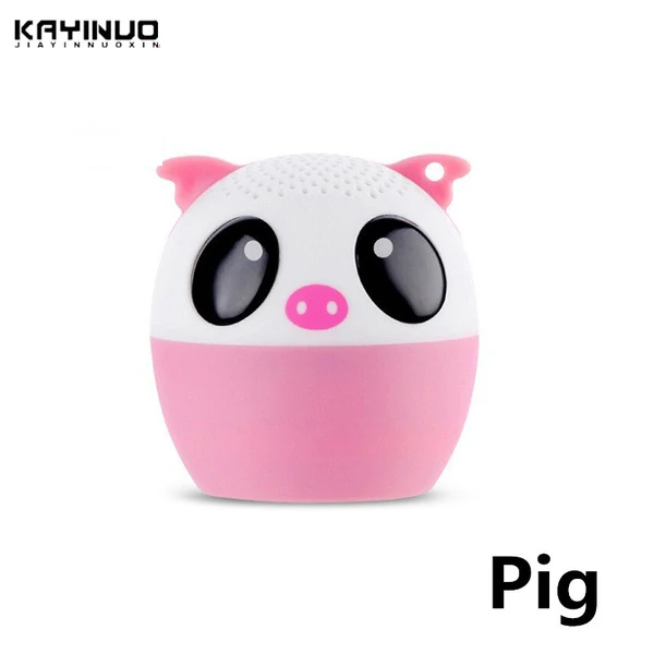Pig Мини животное Bluetooth динамик Портативный мультфильм открытый музыкальный плеер Stero Lound Динамик s сабвуфер громкой связи беспроводной динамик s - Цвет: Pig