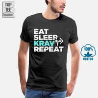 eat sleep krav maga repeat funny tee shirt