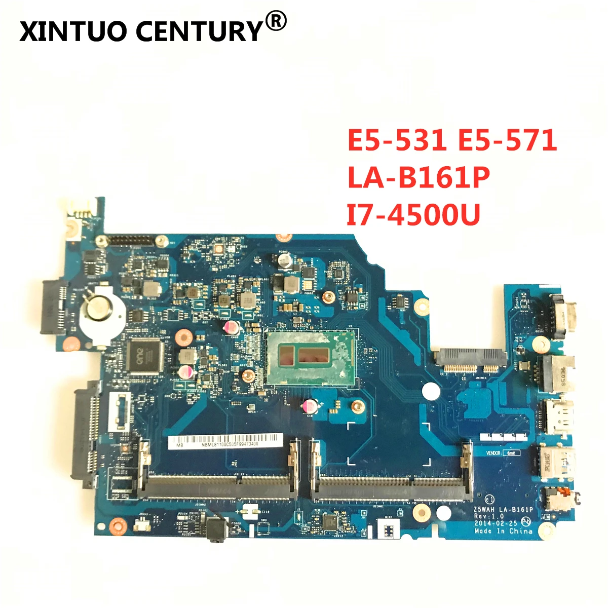 Z5WAH LA B161P материнская плата для ноутбука ACER E5 571 531 с i7 4500U Процессор 100%