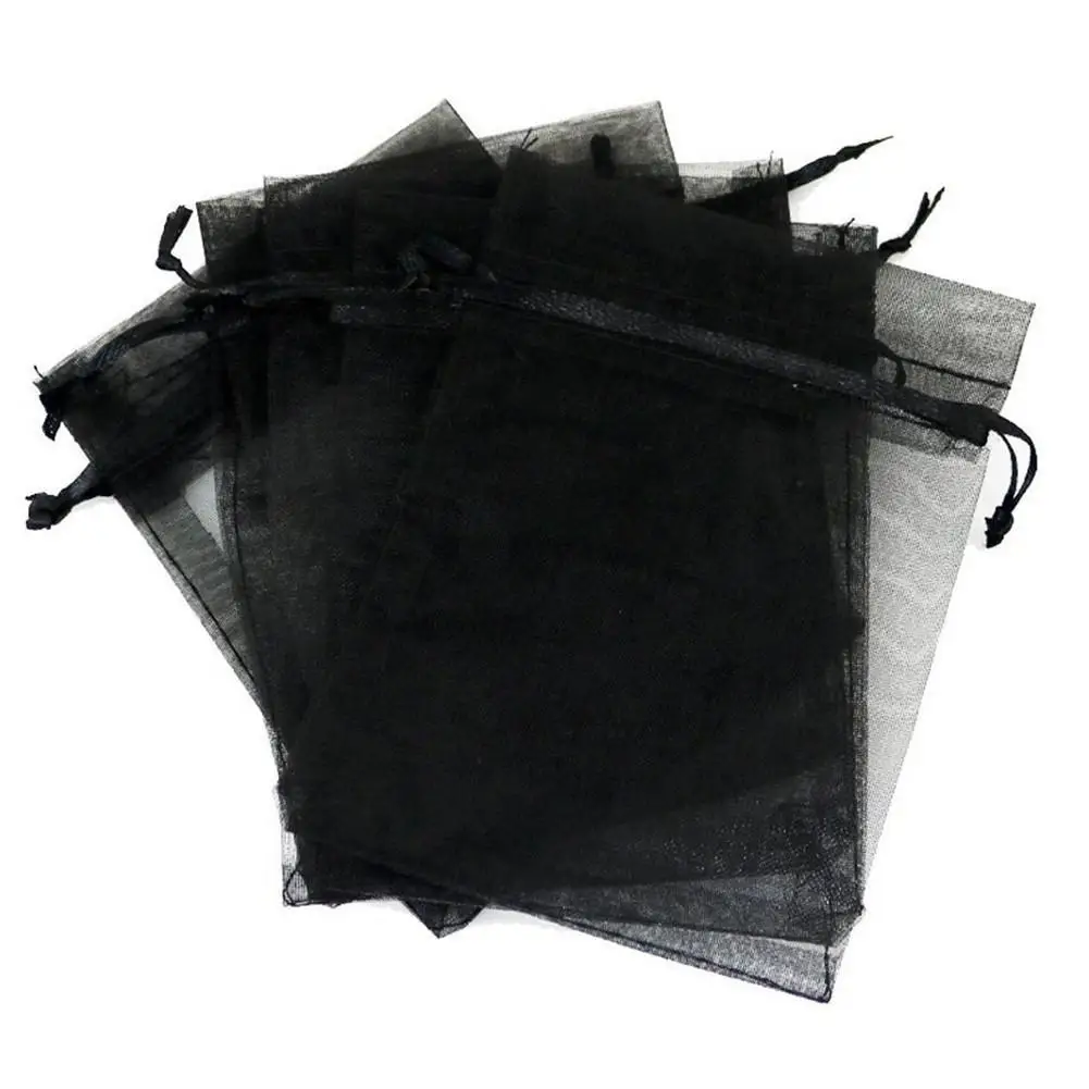 100 шт прозрачные шнурок мешок из органзы Прозрачной Органзы чехлов сетчатые