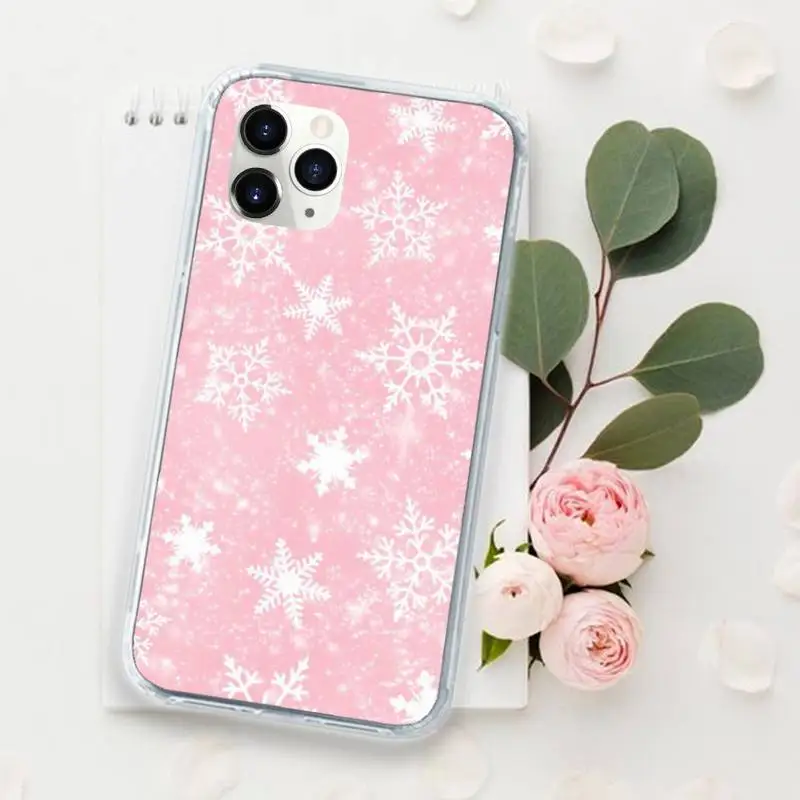 

Merry Christmas snowflake Phone Cases for iPhone 11 12 pro XS MAX 8 7 6 6S Plus X 5S SE 2020 XR Luxury brand shell funda coque