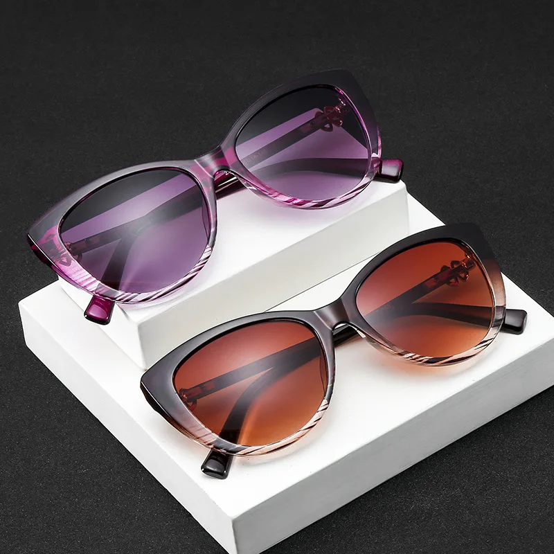 

Evove Cat Eye Sunglasses Ladies Fashion Sun Glasses for Women Vintage 2018 Cat'seye Retro Female 2020 New Black Purple