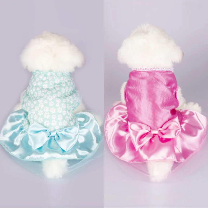 

Summer Dog Printed Puppy Dog Cat Dresses Cute Sleeveless Dog Clothing Soft Sweet Pet Clothing For Dogs Cats Pets Skirt Dress