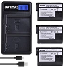 Аккумулятор Batmax, зарядное устройство с двумя USB-портами и ЖК-дисплеем для Nikon D600, D610, D600E, D800, D800E, D810, D7000, D7100, d750, V1