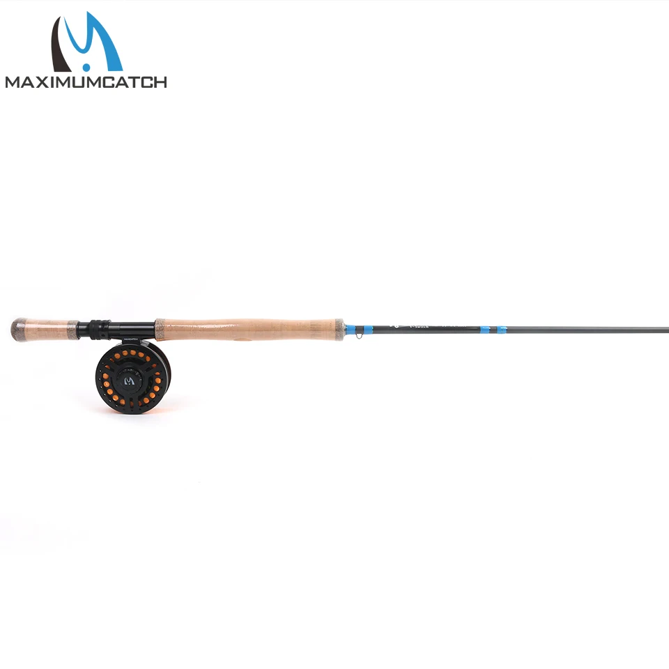 Maxcatch 5-8WT Plastic Mid-large Arbor Fly Fishing Reel with Weight Forward Floating Line Leaders Combo | Спорт и развлечения