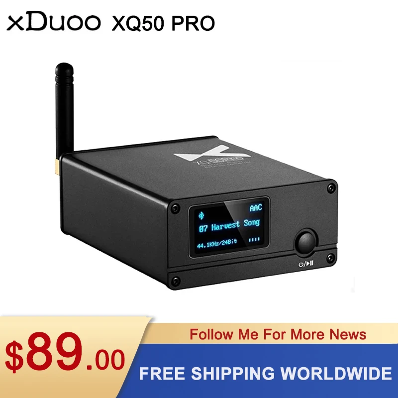 

Преобразователь аудиоприемника XDUOO XQ50 pro/XQ-50 ES9018K2M USB DAC Buletooth 5,0, Поддержка aptX/SBC/AAC, омолаживает ваш ЦАП/усилитель