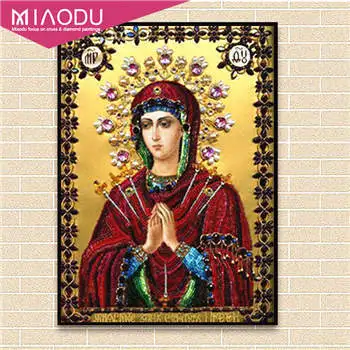 Miaodu Diy алмазная живопись Настенная Наклейка Ретро Религия подарок вышивка крестиком икона лидер Алмазная мозаика настоящая религиозная вышивка