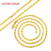 hot sale 3mm width gold color triangle shape link chain various length for choice gorgeous women fashion jewelry present
