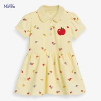 little maven frocks for girls 2022 summer baby girl children clothes toddler cotton fruit print casual dress for kids 2 7 years
