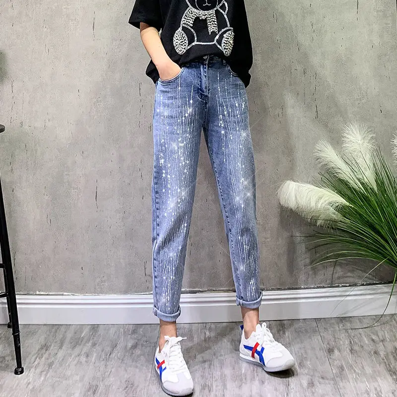 Cheap wholesale 2021 spring summer autumn new fashion casual Denim women Pants woman female OL vintage streetwear Py1305