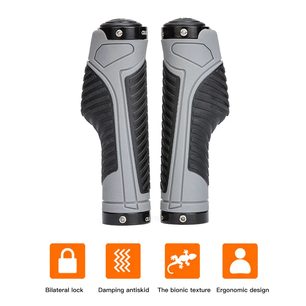 

PROMEND 1Pair Rubber Bike Grips Bicycle Handles Grips Anti Skid Comfortable Lock Mtb Grips Cycling Handlebar Parts Accessories