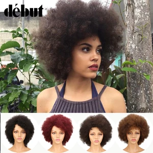 Парик из натуральных волос для чернокожих женщин, 10 цветов на выбор