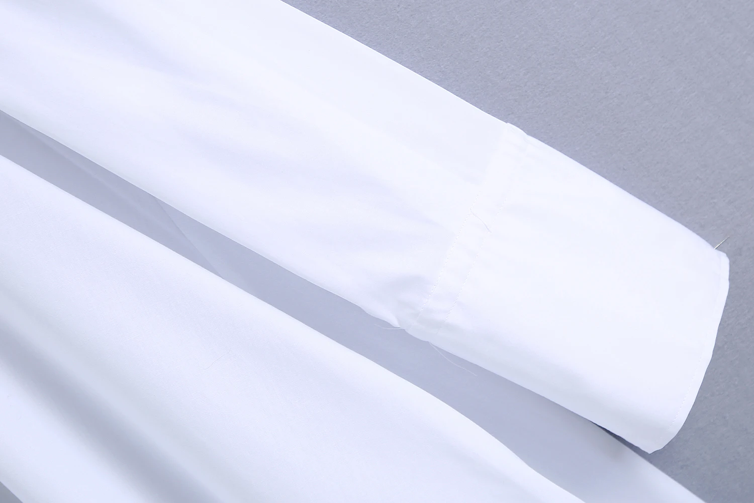 

Spring/Summer Women's Long Sleeve Top 2021 Popular Loose Oversized Design Pure Color Poplin Long Sleeve Fashion White Top