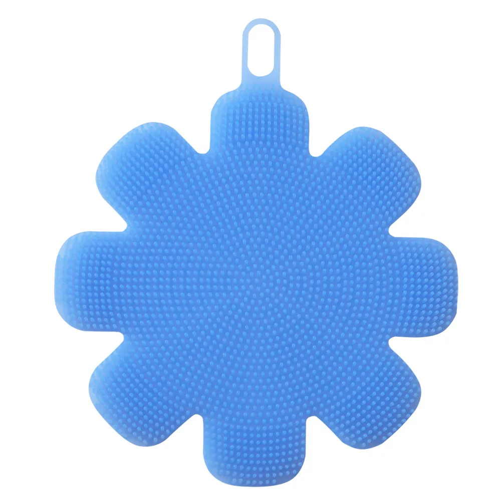 Пищевая силиконовая щетка для мытья посуды кухонная антипригарная тарелка