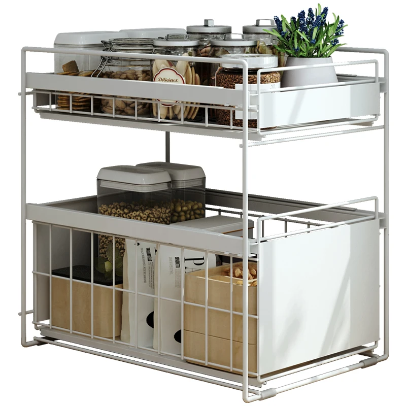 

Xionggu железная Полка для кухни, полка для хранения под раковину, полка для отделки, органайзер для кухни