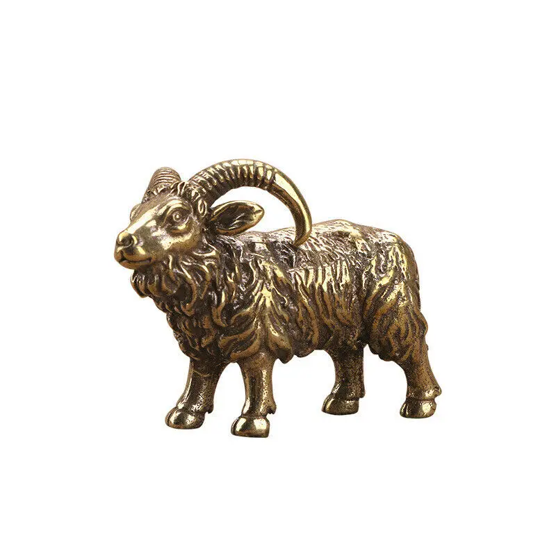

Handmade Solid Bronze Goat Antique Brass Mini-Carved Zodiac Sheep Ornaments