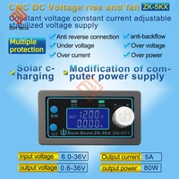 zk 5kx dc dc buck boost converter cc cv 0 6 36v 5a 5v 6v 12v 24v 80w power module adjustable regulated laboratory power supply