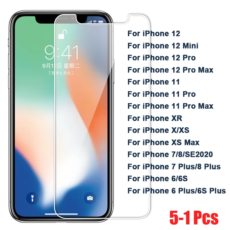 

UGI Tempered Glass Screen Protector For Iphone 12 Pro Max Mini For iPhone 11 Pro Max X XS MAX XR SE2020 6 S 7 8 P Not Full Cover