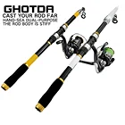 Телескопическая удочка и Катушка для спиннинга, 2,1-3,6 м, подшипники из нержавеющей стали