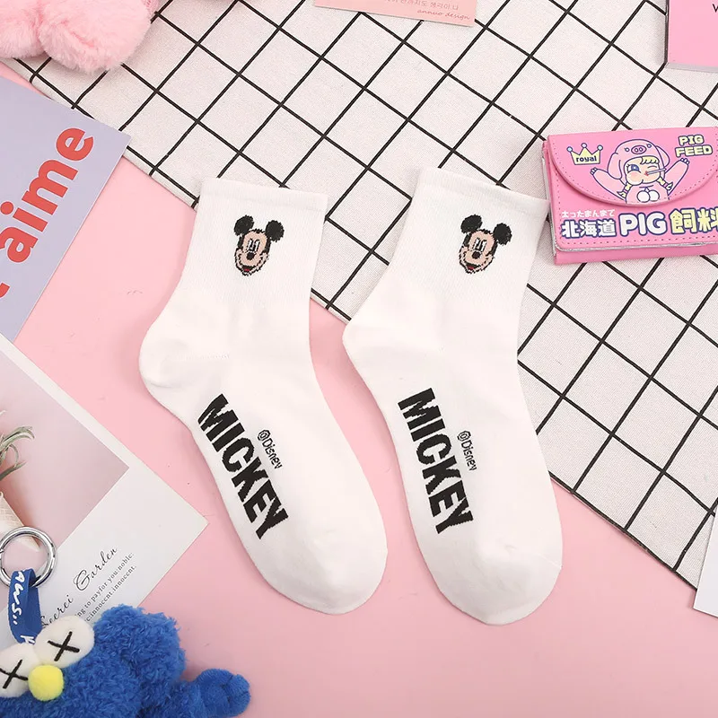 

New Mickey socks cute cartoon summer thin socks women's College style street ruffle socks pencil socks cute socks harajuku