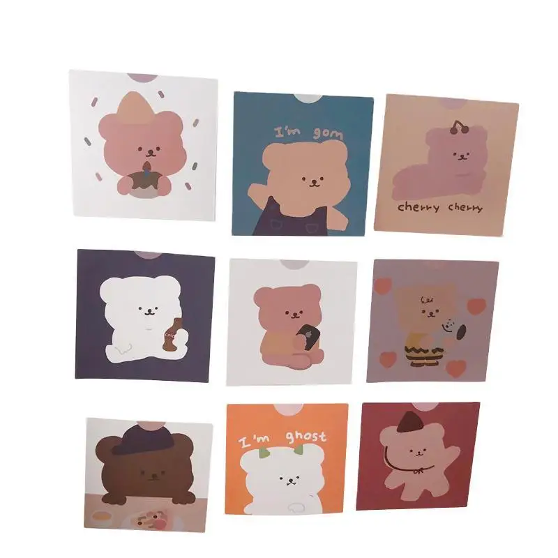 

Kawaii Cartoon Bear Scrapbook Card Photo Props Korean Room Bedroom Decor Wall Decoration Card Paper