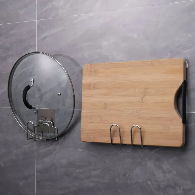 

Самоклеящаяся полка для ванной комнаты, полка для крышки кастрюли, разделочная доска, стеллаж для умывальника, кухонные полки, без следов, д...