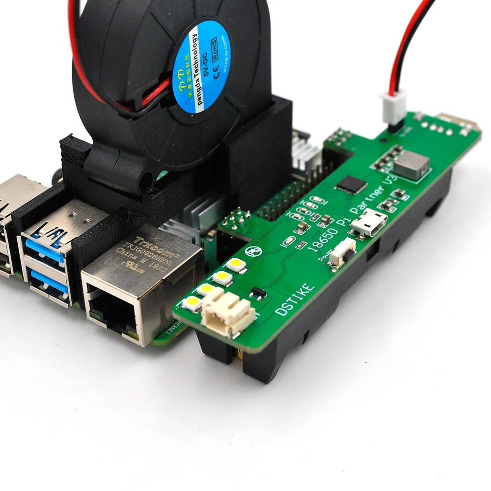 DSTIKE 18650 Pi Partner комплект для Raspberry Pi4 3A выход UPS кулер турбо вентилятор | Электроника