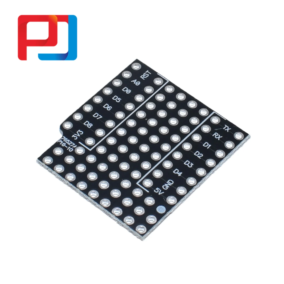 Печатная плата щит для WEMOS D1 mini двухсторонняя перфорированная с 2 контактными