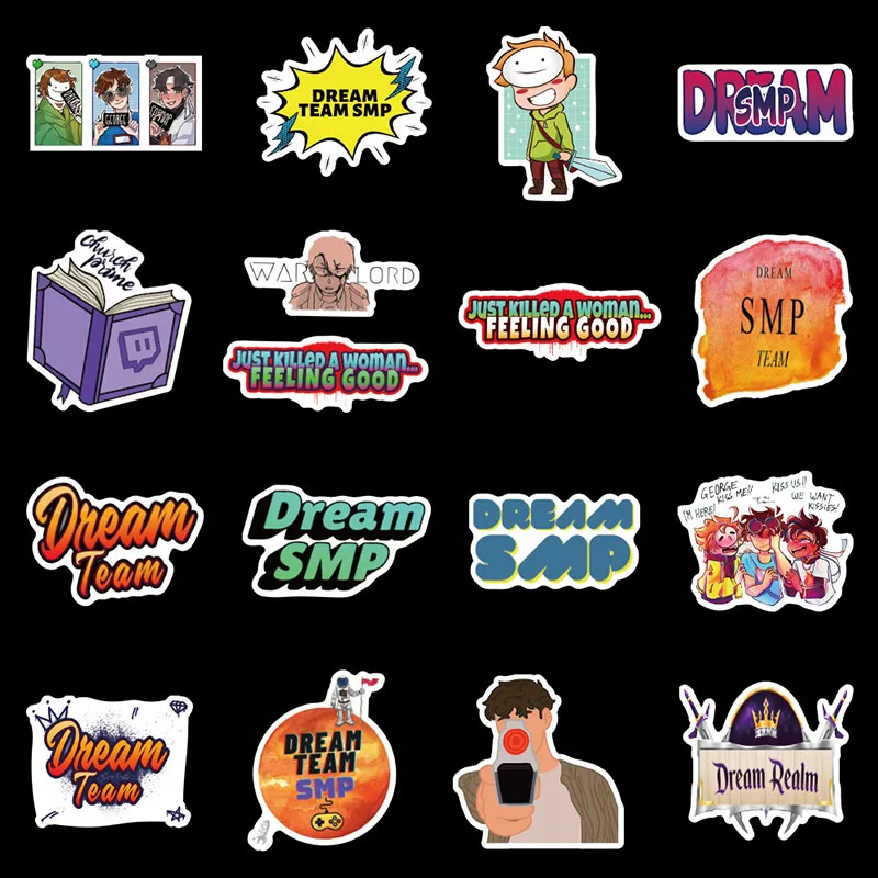 50Pcs Dream Smp Stickers Aesthetic Cartoon Anime Graffiti Suitcase Waterproof DIY | Игрушки и хобби