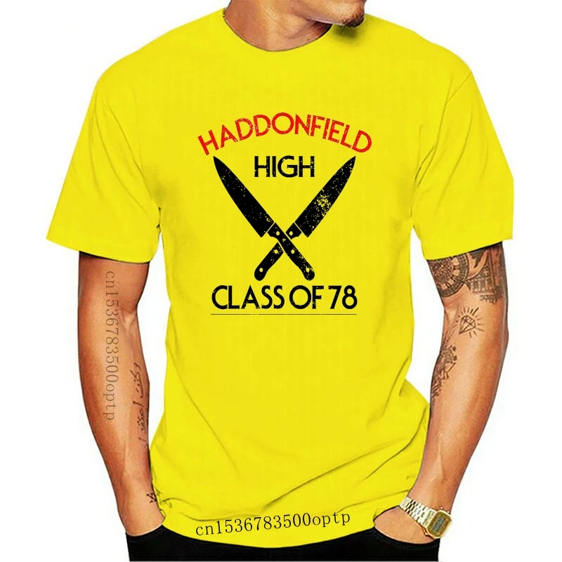 

New 2021 Summer Men Tee Shirt Haddonfield High Inspired Halloween Friday 13th Horror Zombie Dad Father T Shirt Custom Made T-shi