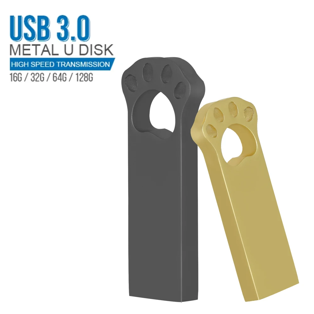 

Многофункциональный USB 3,0 Металлический флеш-накопитель в виде кошачьей лапки, USB флеш-накопитель, 8 ГБ, 16 ГБ, 32 ГБ, 64 ГБ, 128 ГБ, USB флеш-накопител...