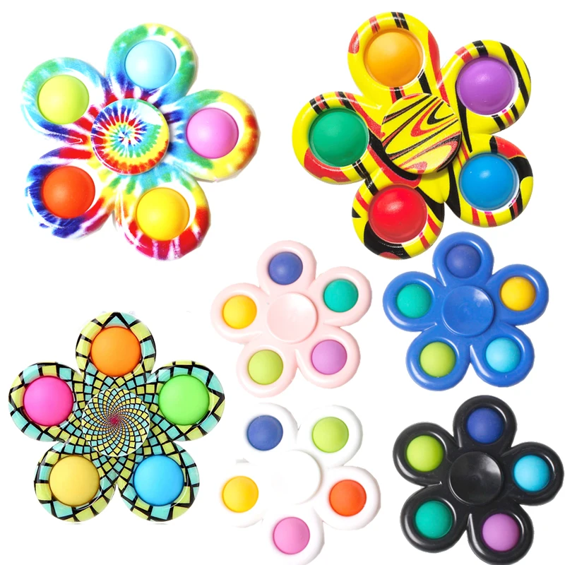 

pops bubble its fidget toy simple dimple colorful finger hand spinner anti stress relief anxiety sensory for children women men