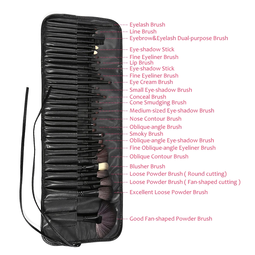 

32Pcs Makeup Brushes Set Eyeshadow Blending Eyeliner Eyelash Eyebrow Lip Foundation Blush Brushes Suitable for Beginners