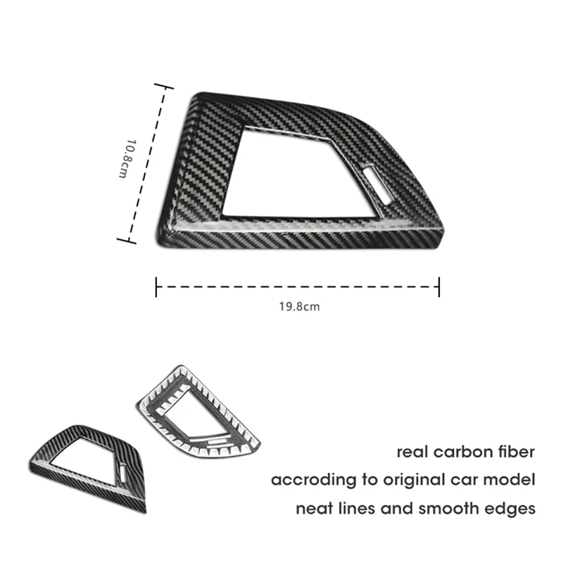 Autocollant de voiture en Fiber de carbone dur, accessoire de garniture intérieure, panneau de sortie d'air côté conducteur, pour BMW série 1 2 F20 F21 F22