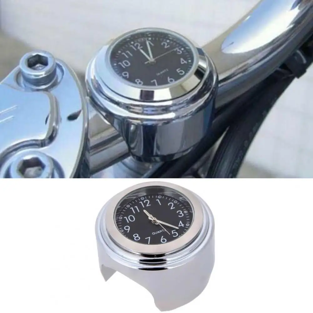 

Reliable Durable Handlebar Clock Universal Waterproof Aluminum Alloy 7/8 inch Motorcycle Luminous Watch Accessories Goods