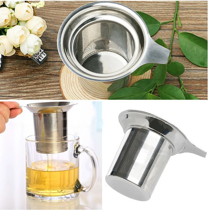 

Kitchen AccessoriesHot Sale Tea Mesh Infuser Reusable Tea Strainer Teapot Stainless Steel Loose Tea Leaf Spice Filter Drinkware