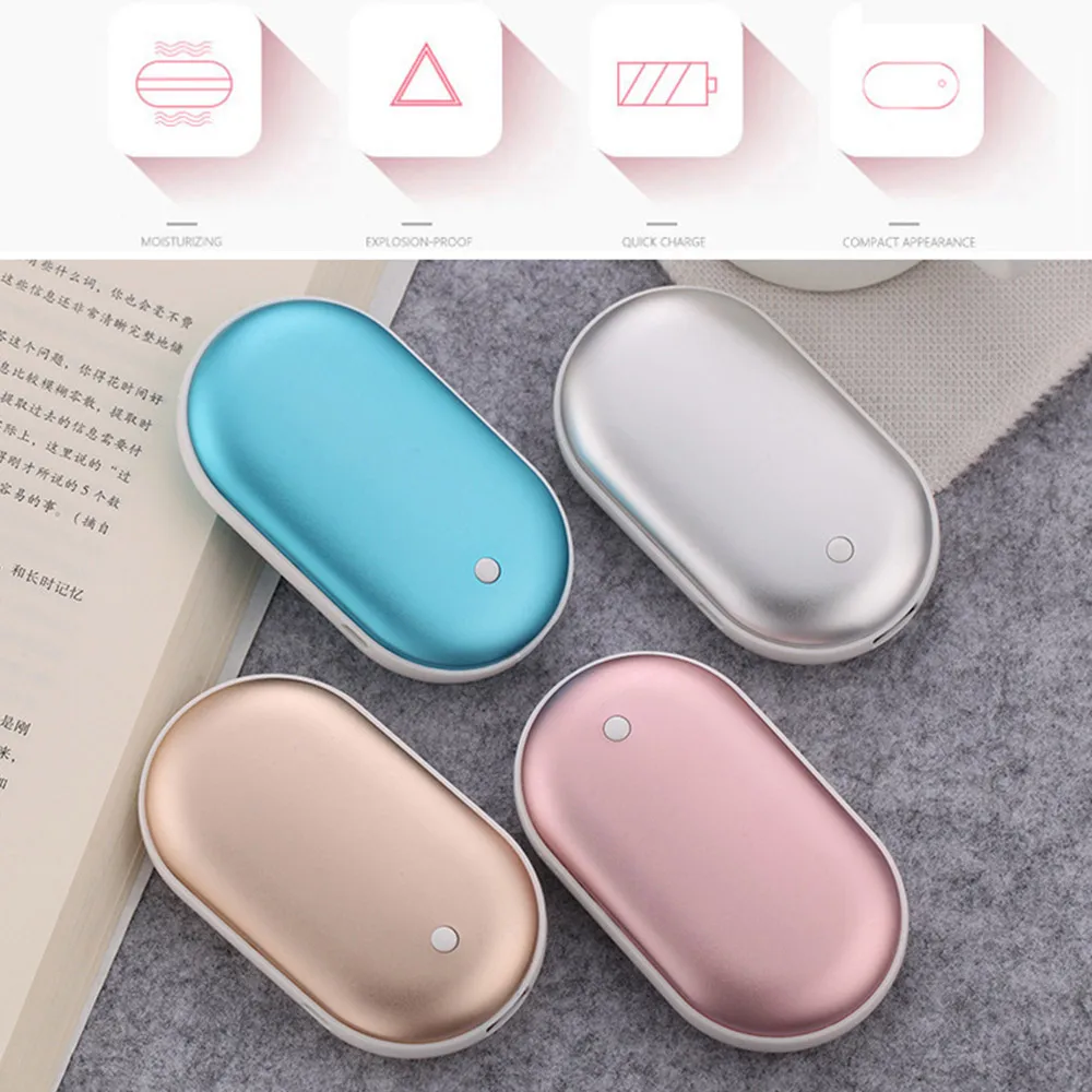 5000 мАч портативный USB Перезаряжаемый электрический грелка для рук внешний