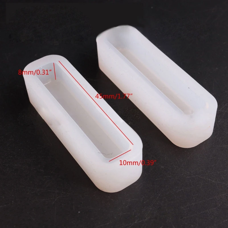 

B36D 5 Pcs Long Ogan Pendant Silicone Mold Crystal Epoxy Resin Pendant Molds for Key Chain Crafts Decoration Production