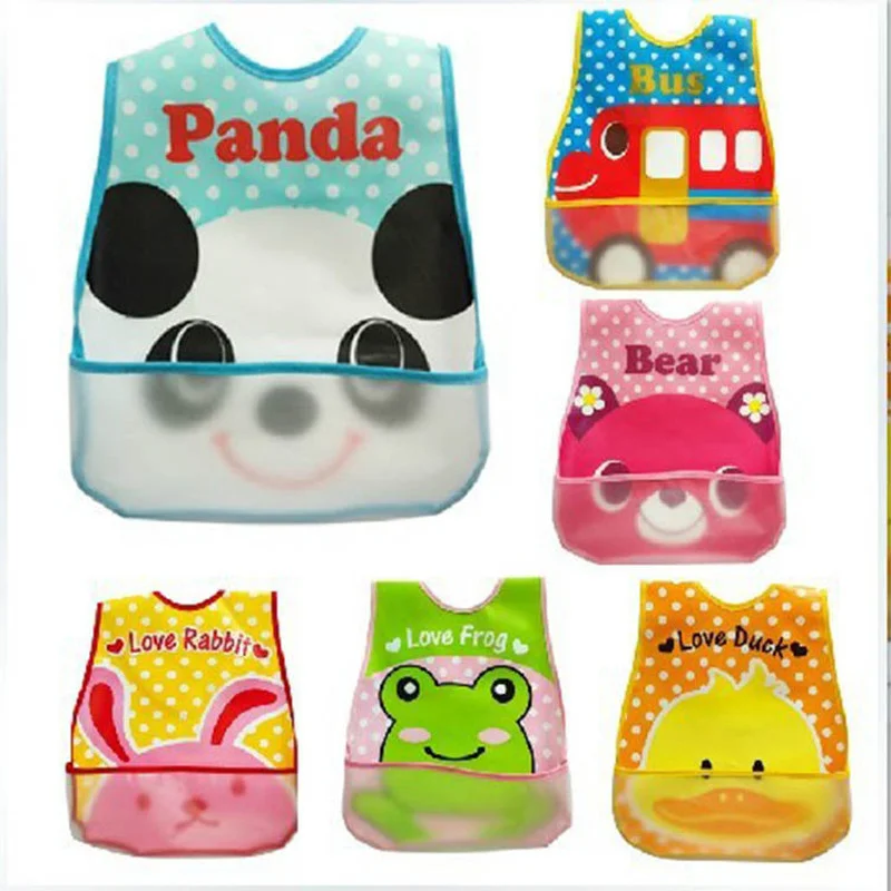 

Baby Bandana Bibs High quality EVA Plastic Waterproof Lunch Bibs Infants Cartoon Bibs Baberos For Children Feeding Clothing