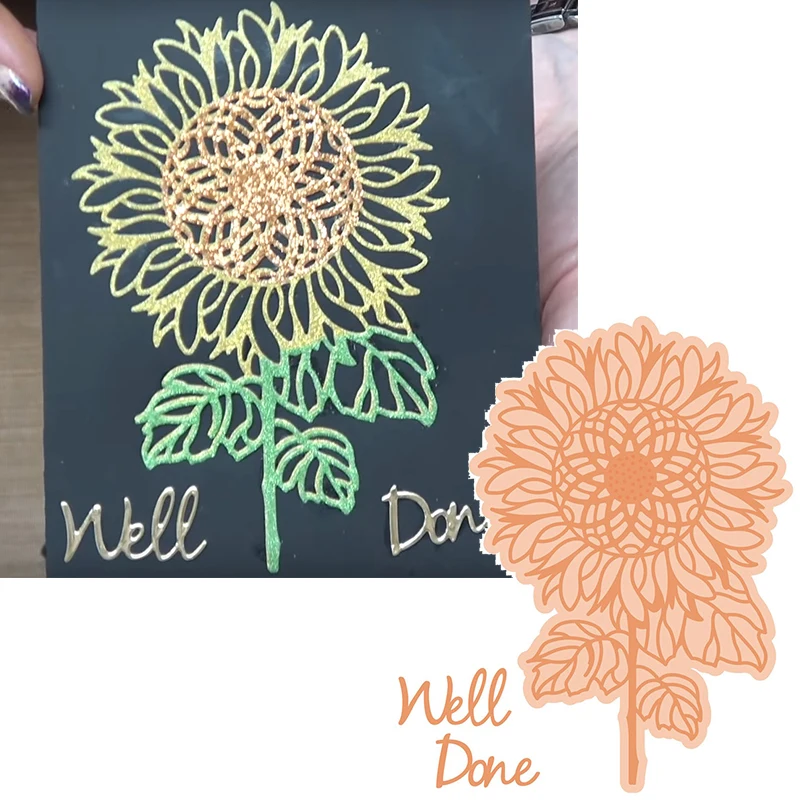 Яркий Подсолнух металла резки штампы подсолнуха порезы для изготовления карт 2020