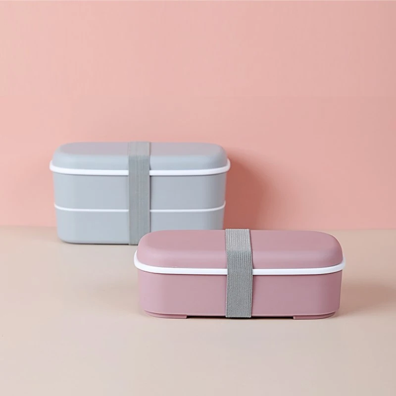 

Heated Portable Bento Box Double Layered Children's Lunch Box Compact Food Warmer Lunch Keep Fresh Lunch Box Japanese Style